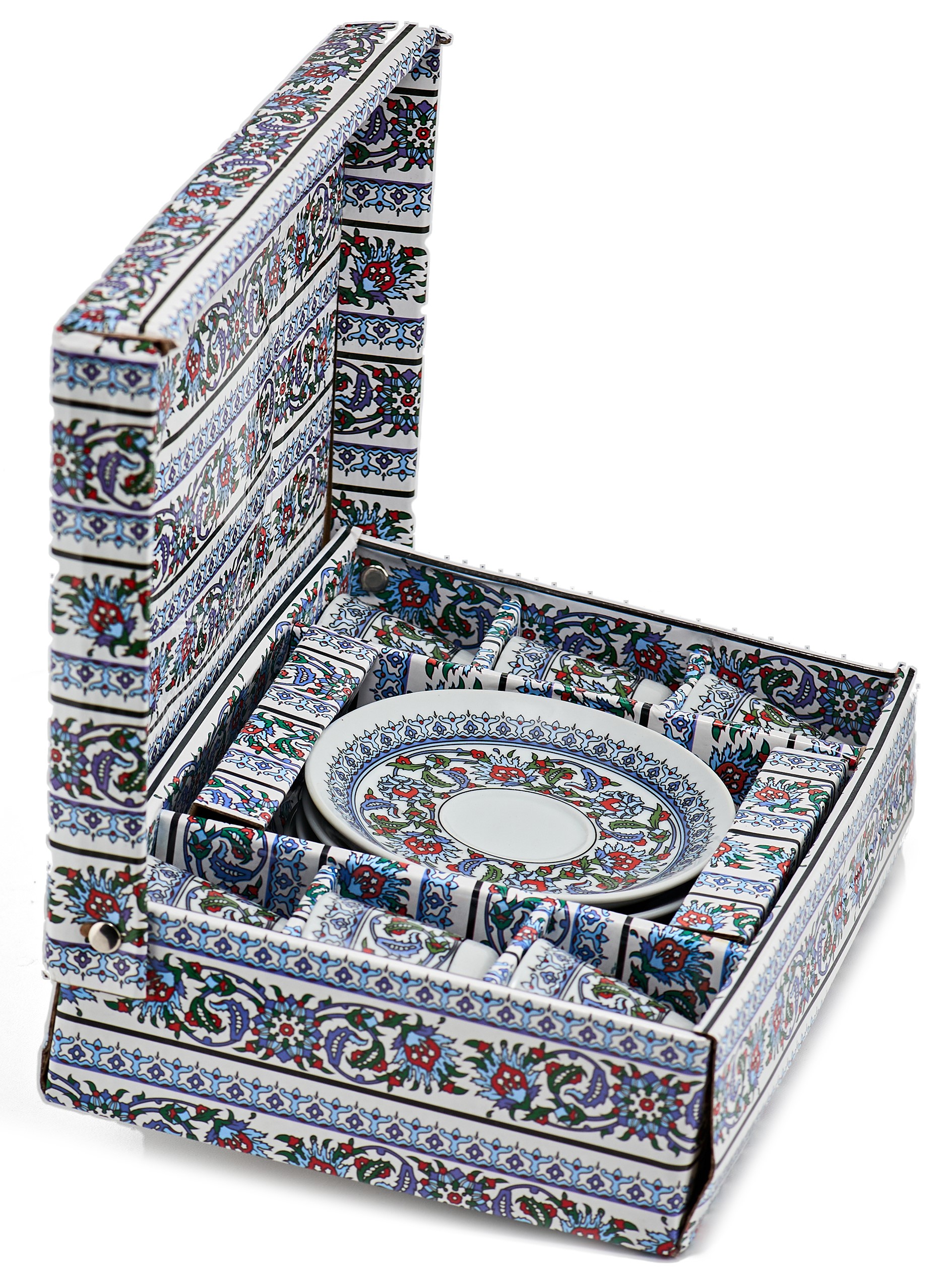 Турецкий набор керамика (С орнаментом синий) фото #8
